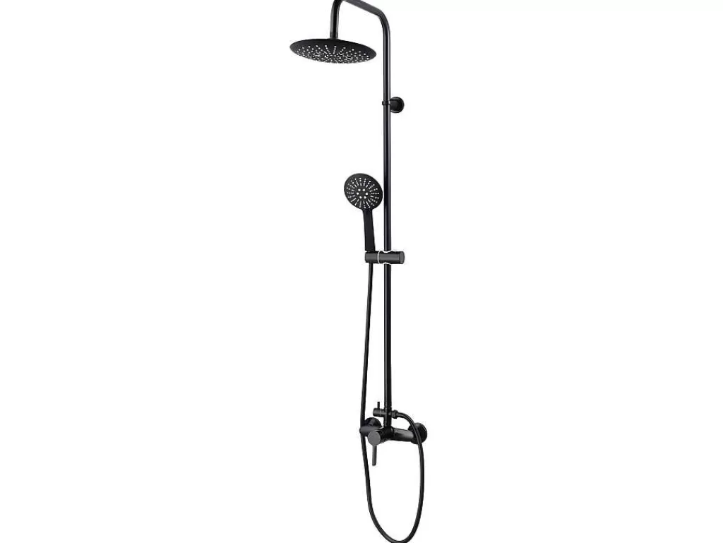 Promoções Casa De Banho & Bem-Estar*Shower & Design Coluna De Duche Aita Em Aco Inoxidavel Preto Mate - 127 Cm