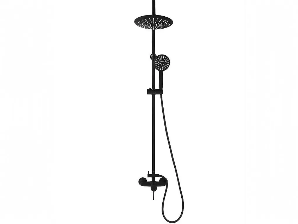 Promoções Casa De Banho & Bem-Estar*Shower & Design Coluna De Duche Aita Em Aco Inoxidavel Preto Mate - 127 Cm