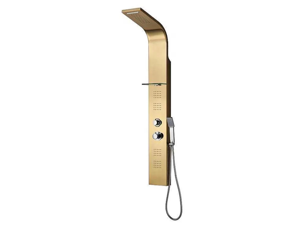 Coluna De Duche*Shower & Design Coluna De Duche De Hidromassagem Termostatica Josta - Dourada - 45*150 Cm