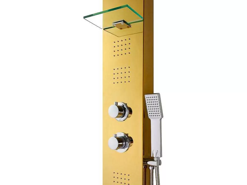 Coluna De Duche*Shower & Design Coluna De Duche De Hidromassagem Termostatica Josta - Dourada - 45*150 Cm