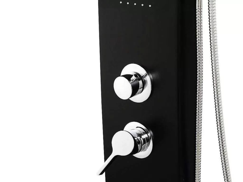 Coluna De Duche*Shower & Design Coluna De Duche Hidromassagem Kourbea - Preta - 20 X 132 Cm