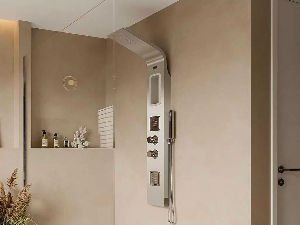 Coluna De Duche*Shower & Design Coluna De Duche Hidromassagem Termostatica Amanda - Com Arrumação - 22*145 Cm