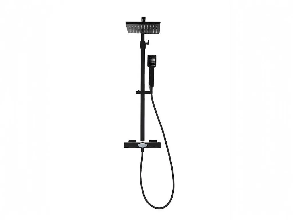Coluna De Duche*Shower & Design Coluna De Duche Termostatica Em Aco Inoxidavel Preto Mate - 125Cm - Peneda