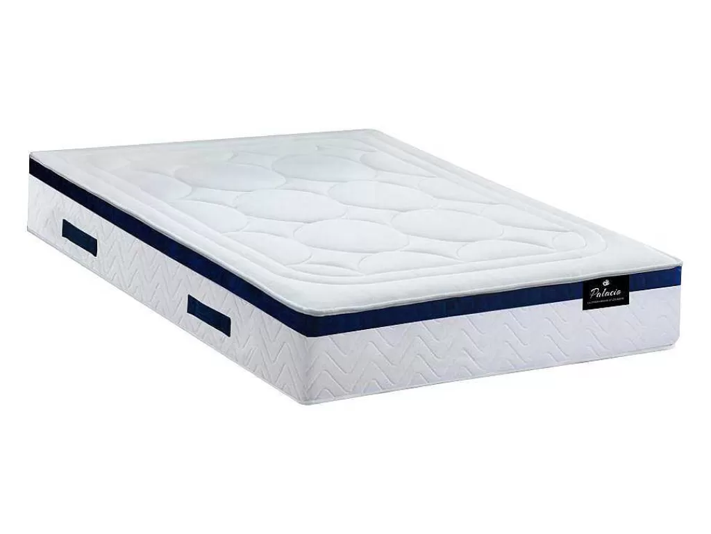 Conjunto Colchão E Sommier*Palacio Conjunto Artigos De Cama 140 X 190 Cm Sommier Com Espaco De Arrumação Branco + Colchão De Molas Ensacadas - Marquis Da Dreamea