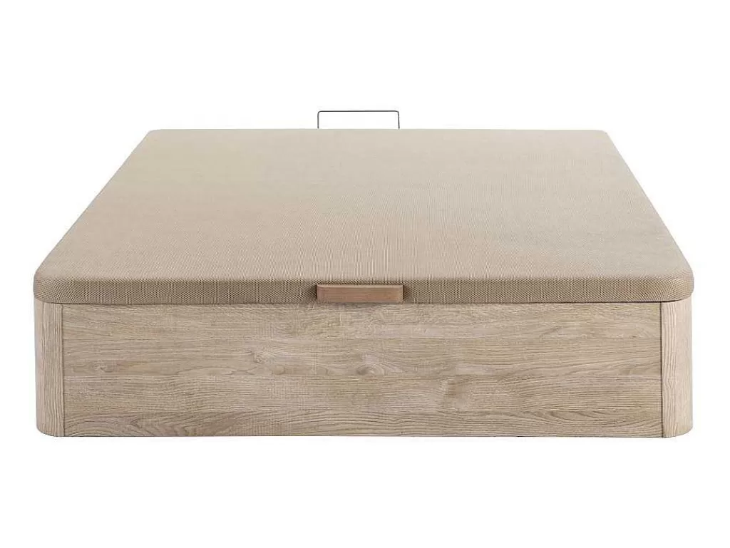 Conjunto Colchão E Sommier*DREAMEA Conjunto Artigos De Cama 160 X 200 Cm Sommier Com Espaco De Arrumação Natural Claro + Colchão De Espuma Hd - Heaven Da