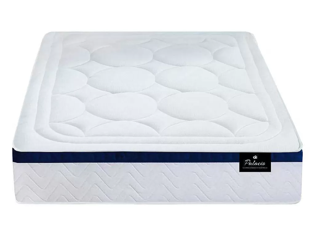 Conjunto Colchão E Sommier*Palacio Conjunto Artigos De Cama 180 X 200 Cm Sommier Com Espaco De Arrumação Branco + Colchão De Molas Ensacadas - Marquis Da Dreamea