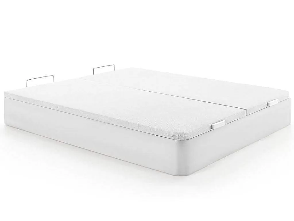 Conjunto Colchão E Sommier*Palacio Conjunto Artigos De Cama 180 X 200 Cm Sommier Com Espaco De Arrumação Branco + Colchão De Molas Ensacadas - Marquis Da Dreamea