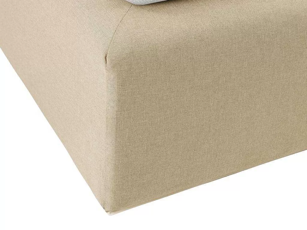 Cama Boxspring, Cama Continental*Ysmée Conjunto Completo Boxspring Cabeceira De Cama + Sommier Com Leds + Colchão 160X200 Cm Tecido Bege - Otaru De Ysmee