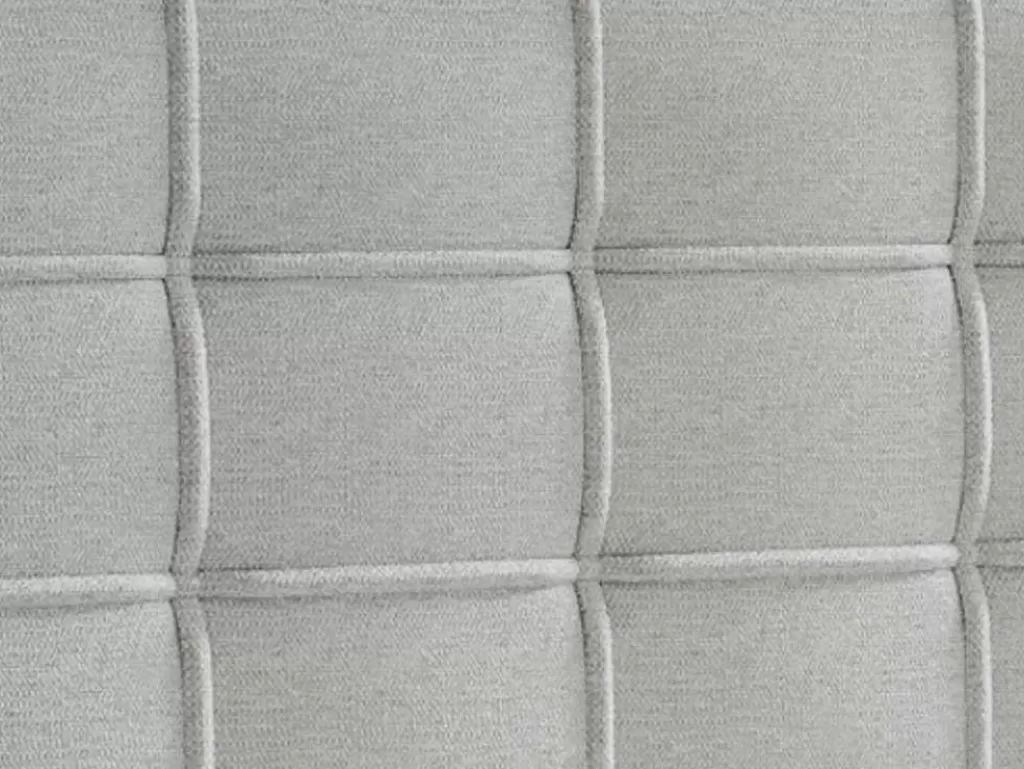 Cama Boxspring, Cama Continental*Ysmée Conjunto Completo Boxspring Com Cabeceira Estofada + Sommier + Colchão + Sobrecolchão 180 X 200 Cm Tecido Cinza-Claro - Inao De Ysmee