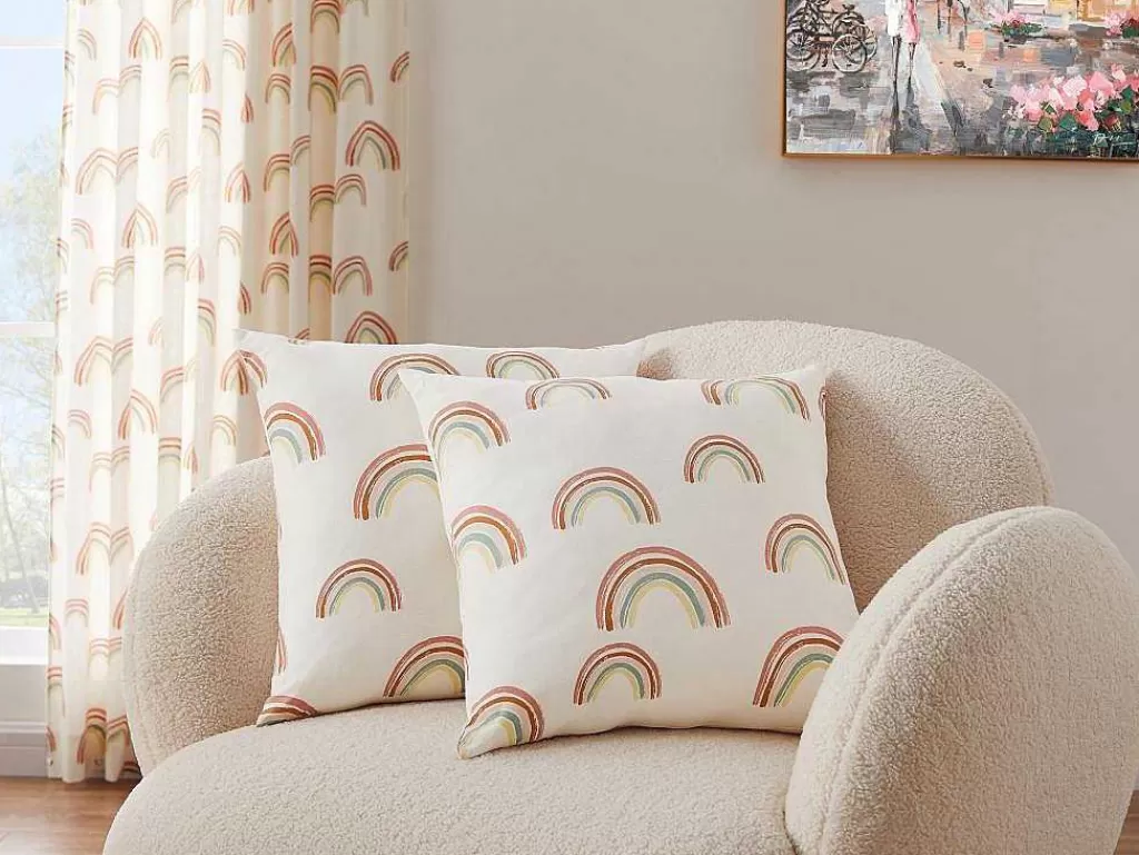 Têxtil De Casa*OZAIA Conjunto De 2 Almofadas Arco-Iris Em Algodao 45 X 45 Cm Multicolor - Archy