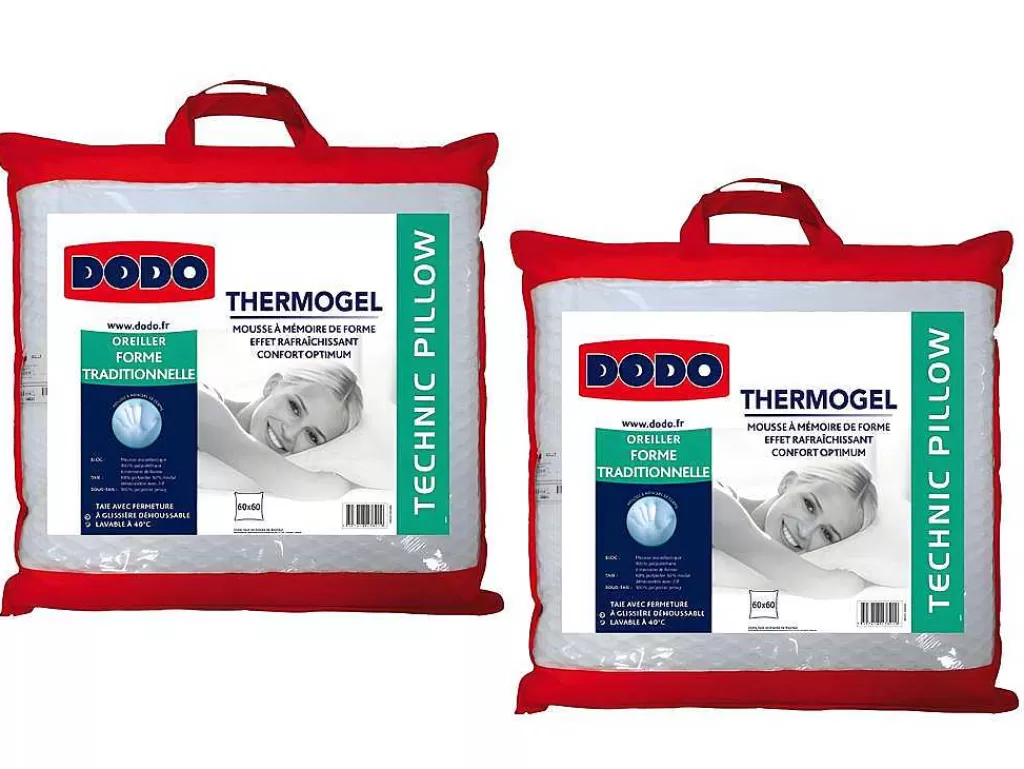 Almofada*DODO Conjunto De 2 Almofadas Memória De Forma Efeito Refrescante Fresh - 60X 60 Cm
