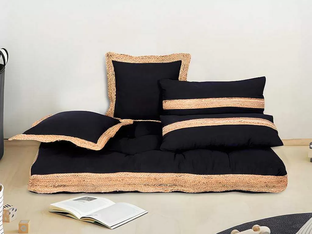 Têxtil De Casa*OZAIA Conjunto De 2 Almofadas Em Algodao E Em Juta 30 X 60 Cm Cor Natural E Preta - Natura