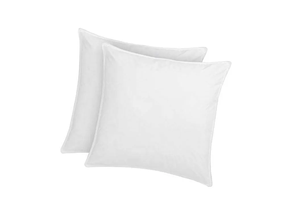Almofada*DREAMEA Conjunto De 2 Almofadas Tratamento Antiacaros Natural Greencare 60 X 60 Cm 550 G Branco Algodao - Azylia