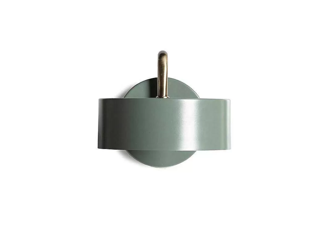Candeeiro De Parede*OZAIA Conjunto De 2 Apliques De Parede Estilo Vintage Em Metal Cor Verde Oliva E Dourado - Otilie