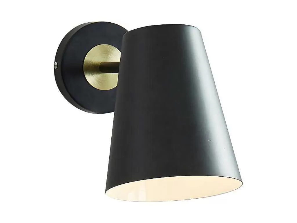 Candeeiro De Parede*OZAIA Conjunto De 2 Apliques De Parede Estilo Vintage Trevis Ferro A. 33 Cm Preto