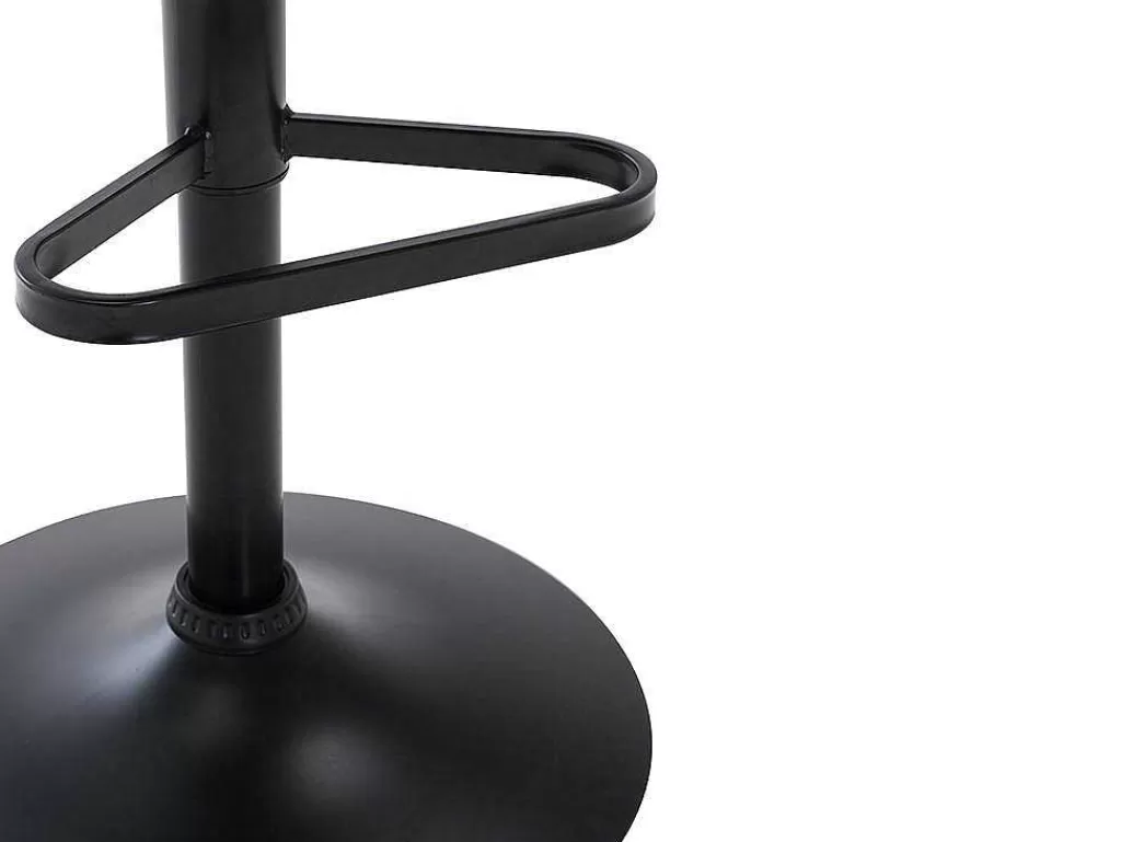 Promoções Sala*Vente-unique Conjunto De 2 Bancos Altos Tecido E Metal Preto - Doraliz