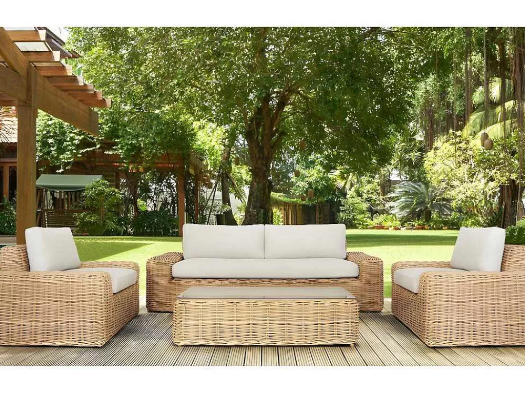 Conjunto Relax De Jardim*MYLIA Conjunto De 2 Cadeiroes De Jardim Em Resina Entrelacada - Obidos