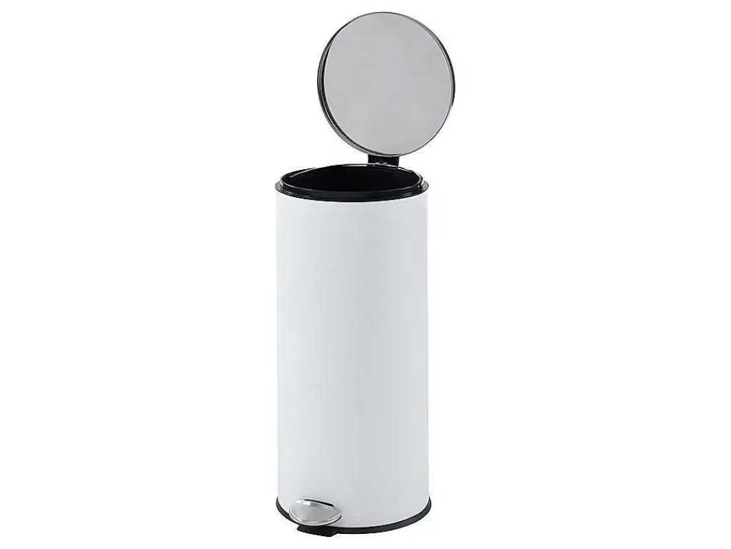 Acessórios E Arrumação De Cozinha*OZAIA Conjunto De 2 Caixotes Do Lixo Com Pedal Em Inox De 30 L E 3 L Cor Branco E Dourado - Pira