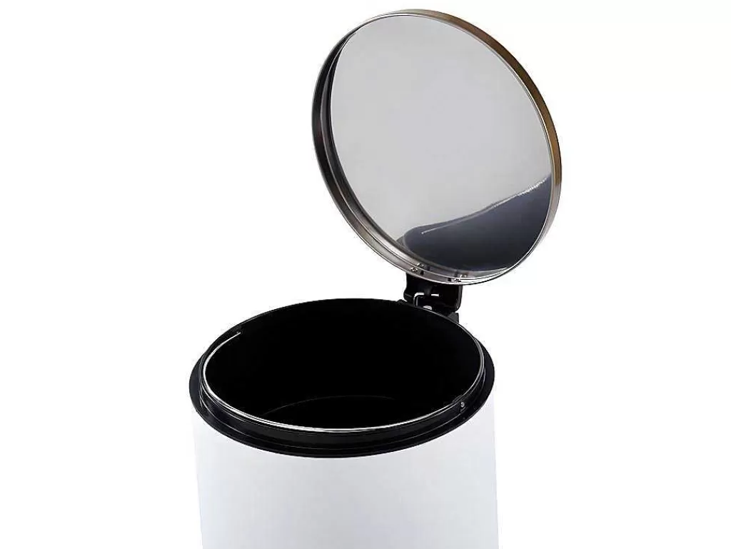 Acessórios E Arrumação De Cozinha*OZAIA Conjunto De 2 Caixotes Do Lixo Com Pedal Em Inox De 30 L E 3 L Cor Branco E Dourado - Pira