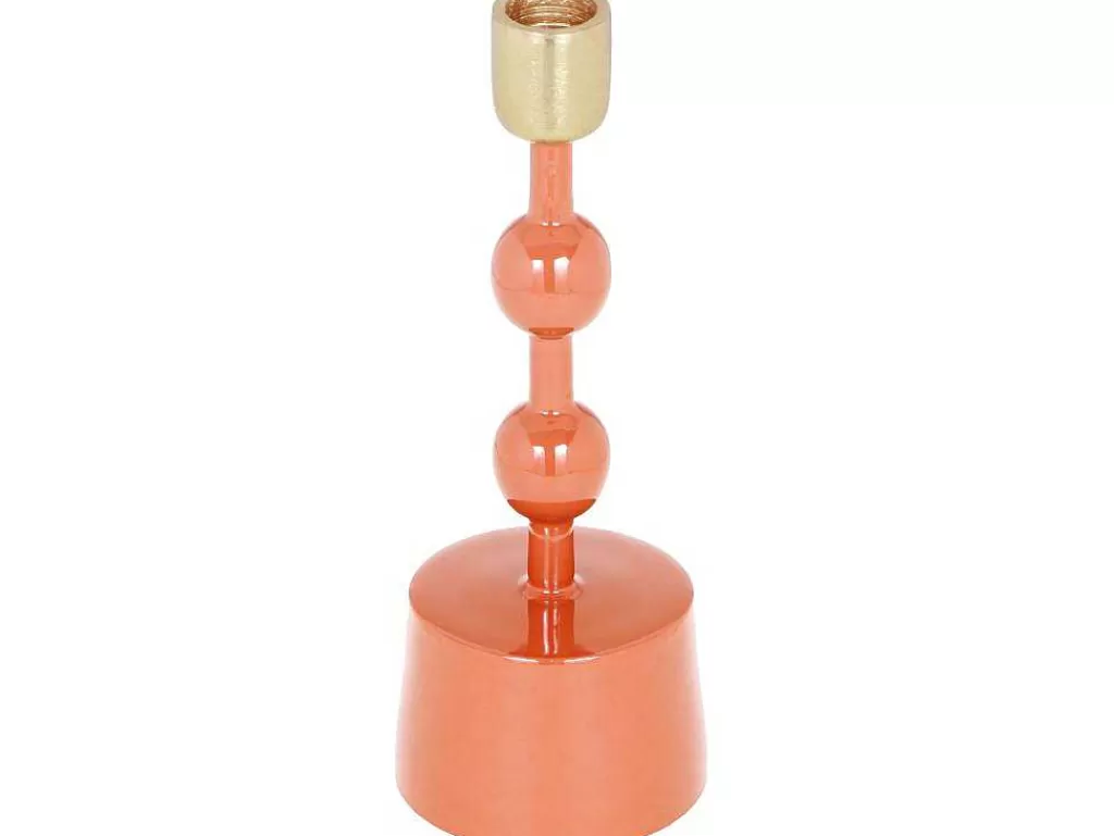 Castiçais Decorativos E Velas*OZAIA Conjunto De 2 Castiçais Em Aluminio Esmaltado A. 26,5 Cm X A. 22 Cm Terracota - Parina