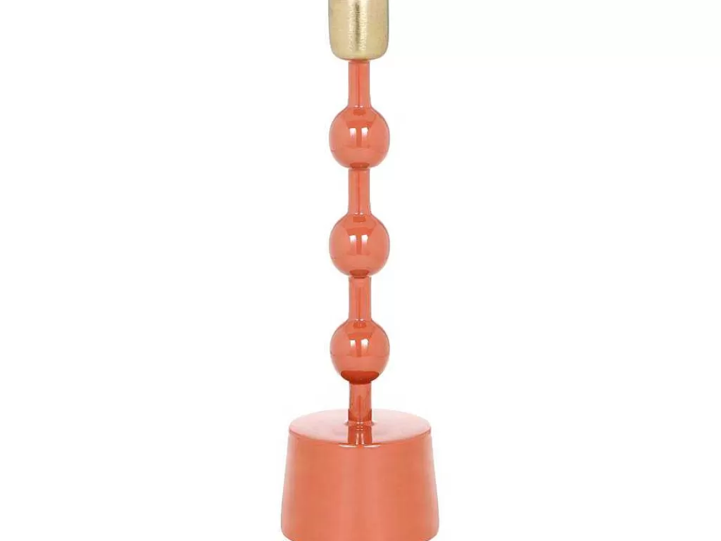 Castiçais Decorativos E Velas*OZAIA Conjunto De 2 Castiçais Em Aluminio Esmaltado A. 26,5 Cm X A. 22 Cm Terracota - Parina