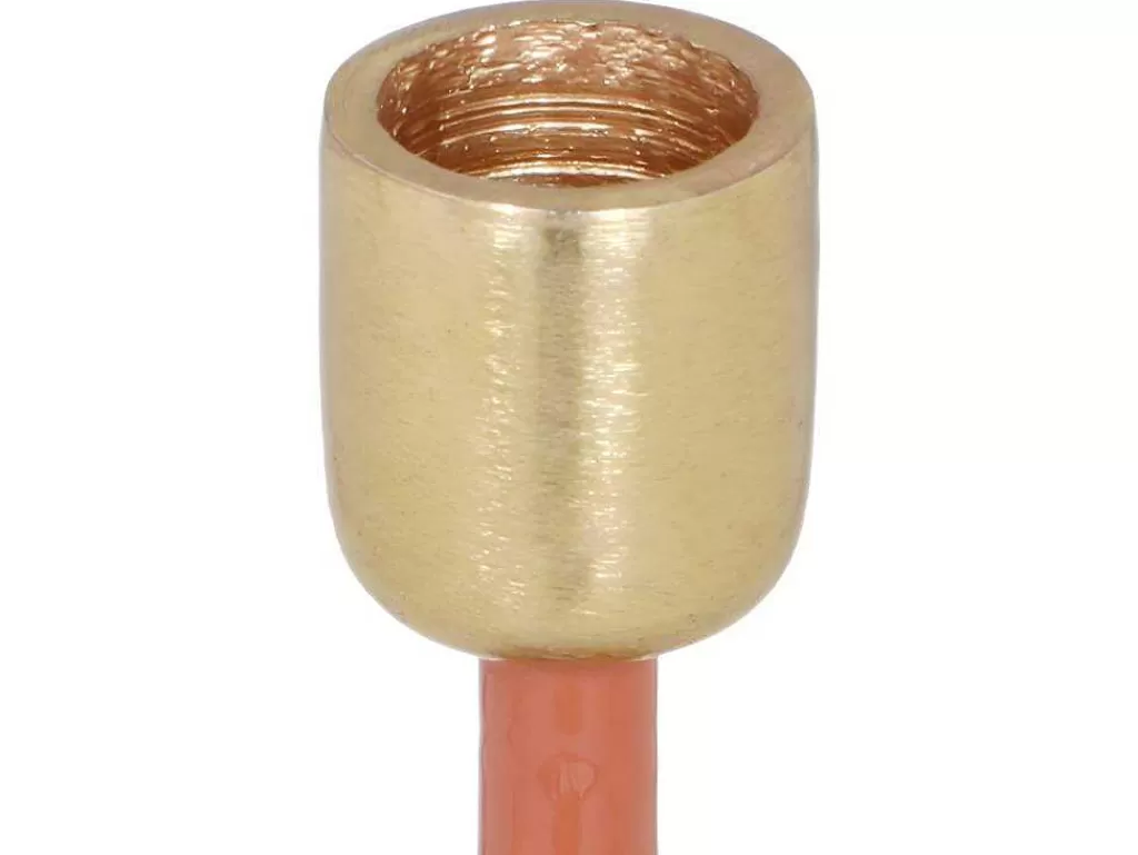 Castiçais Decorativos E Velas*OZAIA Conjunto De 2 Castiçais Em Aluminio Esmaltado A. 26,5 Cm X A. 22 Cm Terracota - Parina