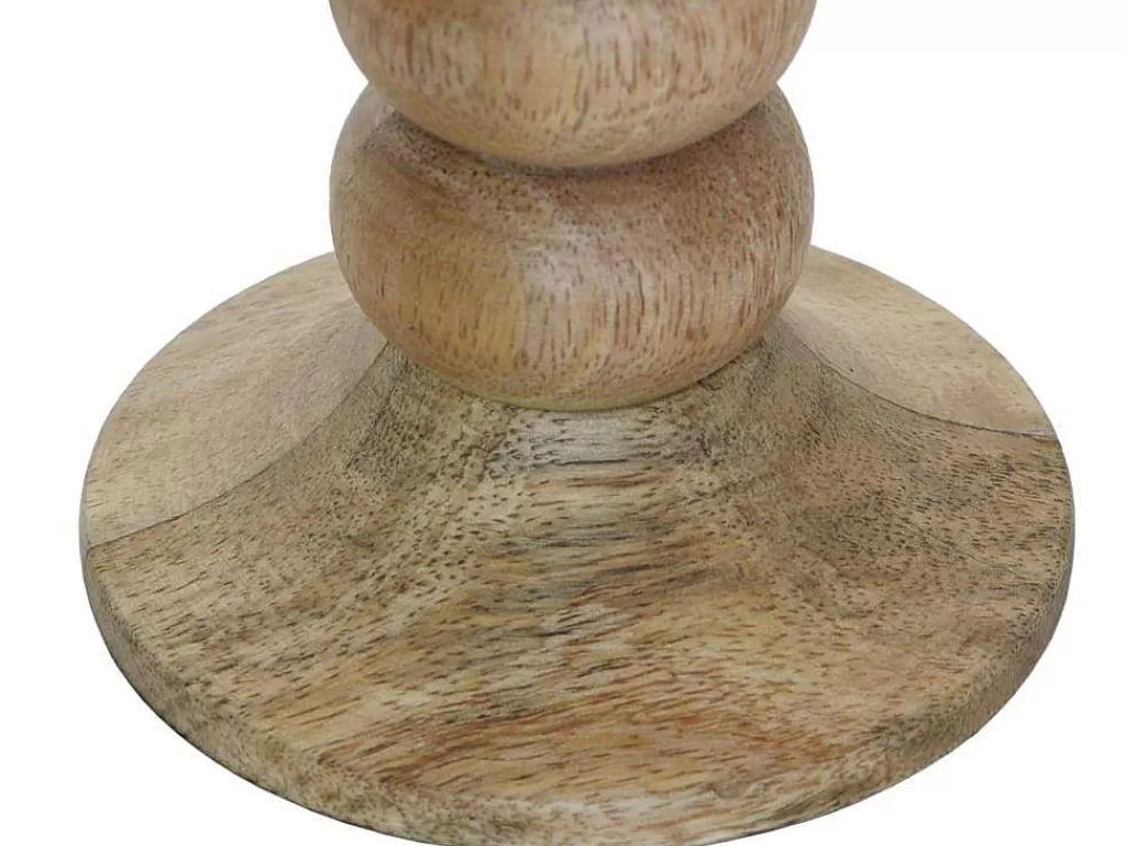 Promoções Decoração*OZAIA Conjunto De 2 Castiçais Em Madeira De Mangueira A.23 Cm Natural - Fainin