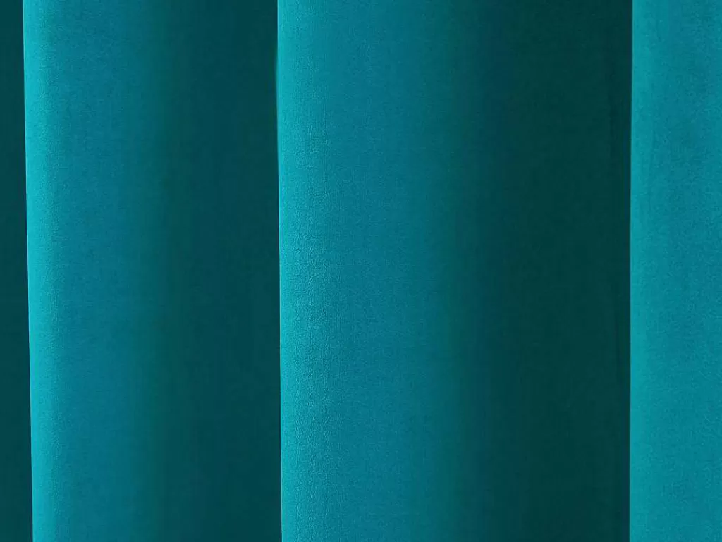 Têxtil De Casa*OZAIA Conjunto De 2 Cortinas Em Veludo 140 X 260 Cm Azul - Ahtari