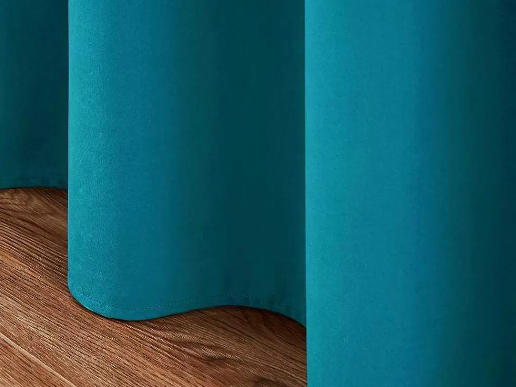 Têxtil De Casa*OZAIA Conjunto De 2 Cortinas Em Veludo 140 X 260 Cm Azul - Ahtari