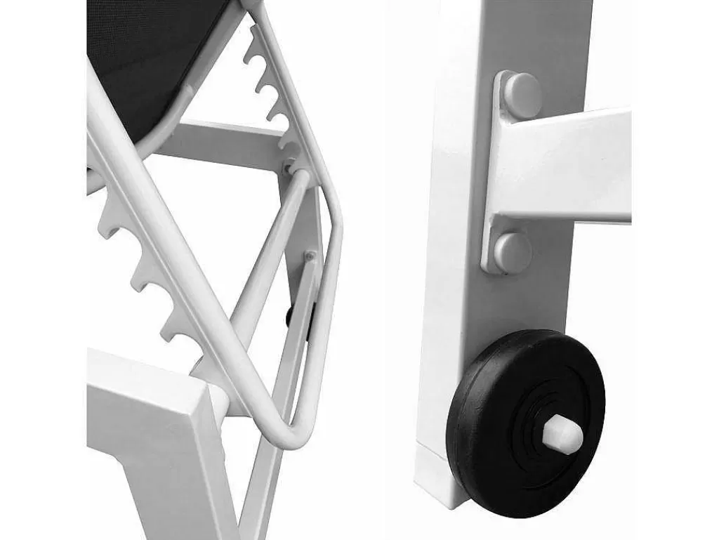 Espreguiçadeira*Happy Garden Conjunto De 2 Espreguiçadeiras Barbados Em Têxtileno Cinzento - Aluminio Branco