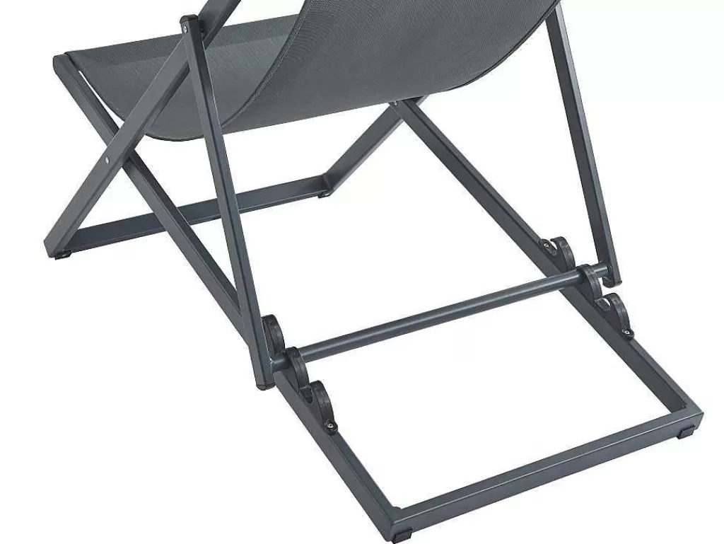 Espreguiçadeira*MYLIA Conjunto De 2 Espreguiçadeiras Chilenas Aluminio Antracite - Anilio De