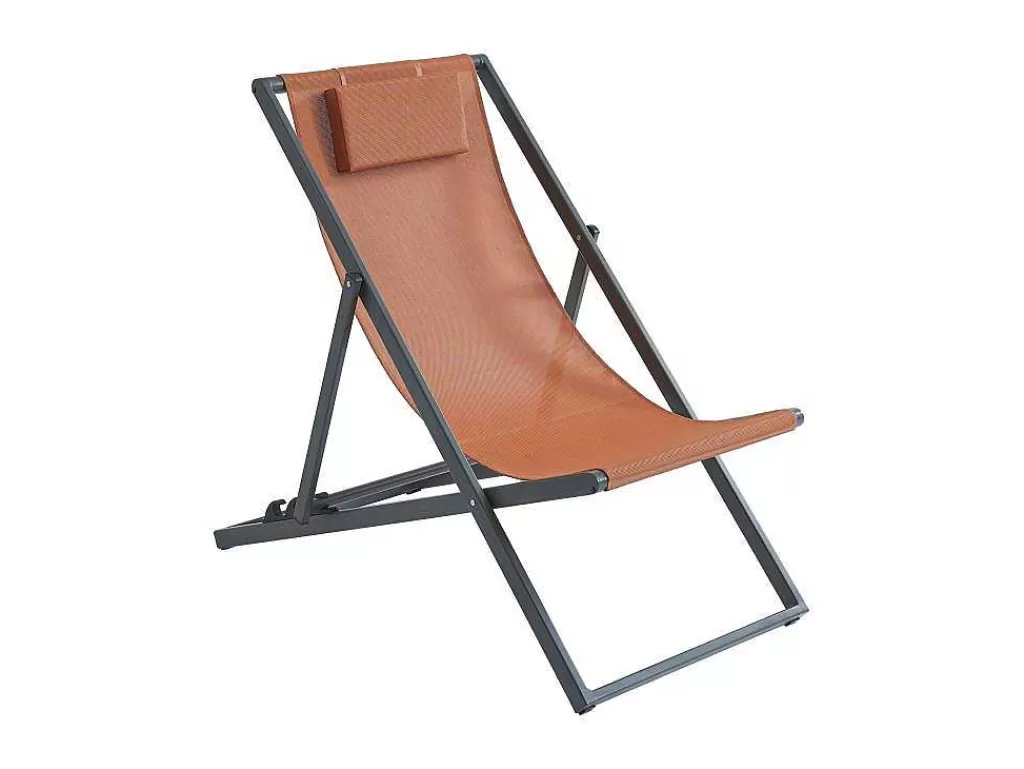 Espreguiçadeira*MYLIA Conjunto De 2 Espreguiçadeiras Chilenas Aluminio Terracota - Anilio De