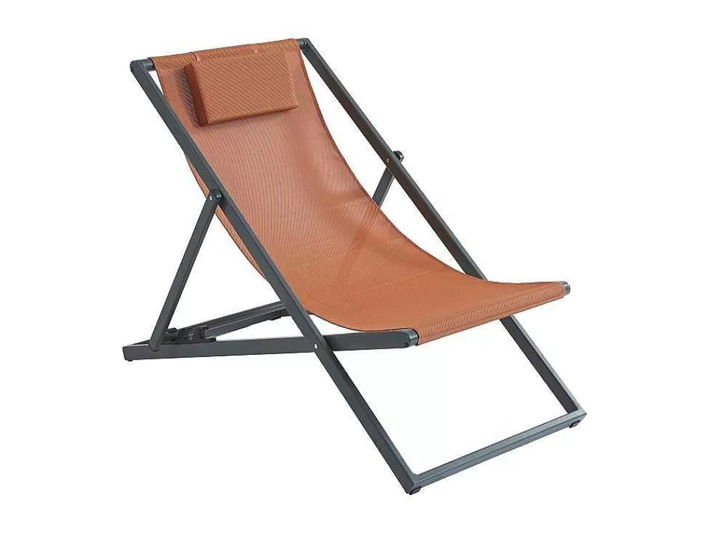 Espreguiçadeira*MYLIA Conjunto De 2 Espreguiçadeiras Chilenas Aluminio Terracota - Anilio De
