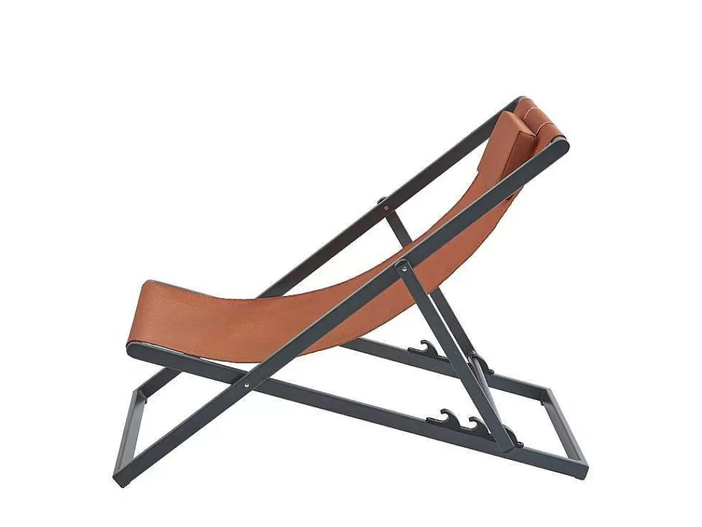Espreguiçadeira*MYLIA Conjunto De 2 Espreguiçadeiras Chilenas Aluminio Terracota - Anilio De