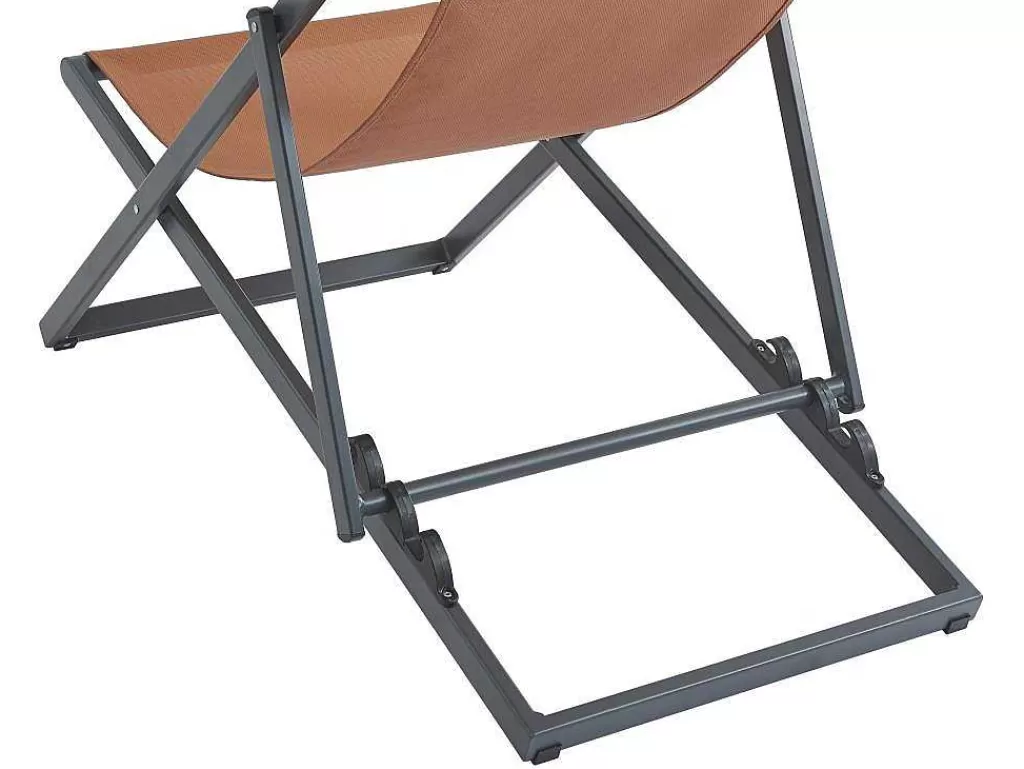 Espreguiçadeira*MYLIA Conjunto De 2 Espreguiçadeiras Chilenas Aluminio Terracota - Anilio De