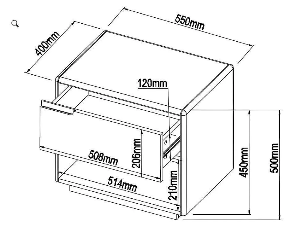 Mesa De Cabeceira*Vente-unique Conjunto De 2 Mesas De Cabeceira Com 1 Gaveta E 1 Prateleira Mdf Lacado A Branco E Carvalho - Amani