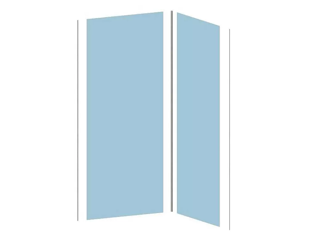 Painel De Parede Para Duche*Shower & Design Conjunto De 2 Paineis De Parede De Casa De Banho Com Perfis Incluidos De 2X L. 90 X A. 210 Cm
