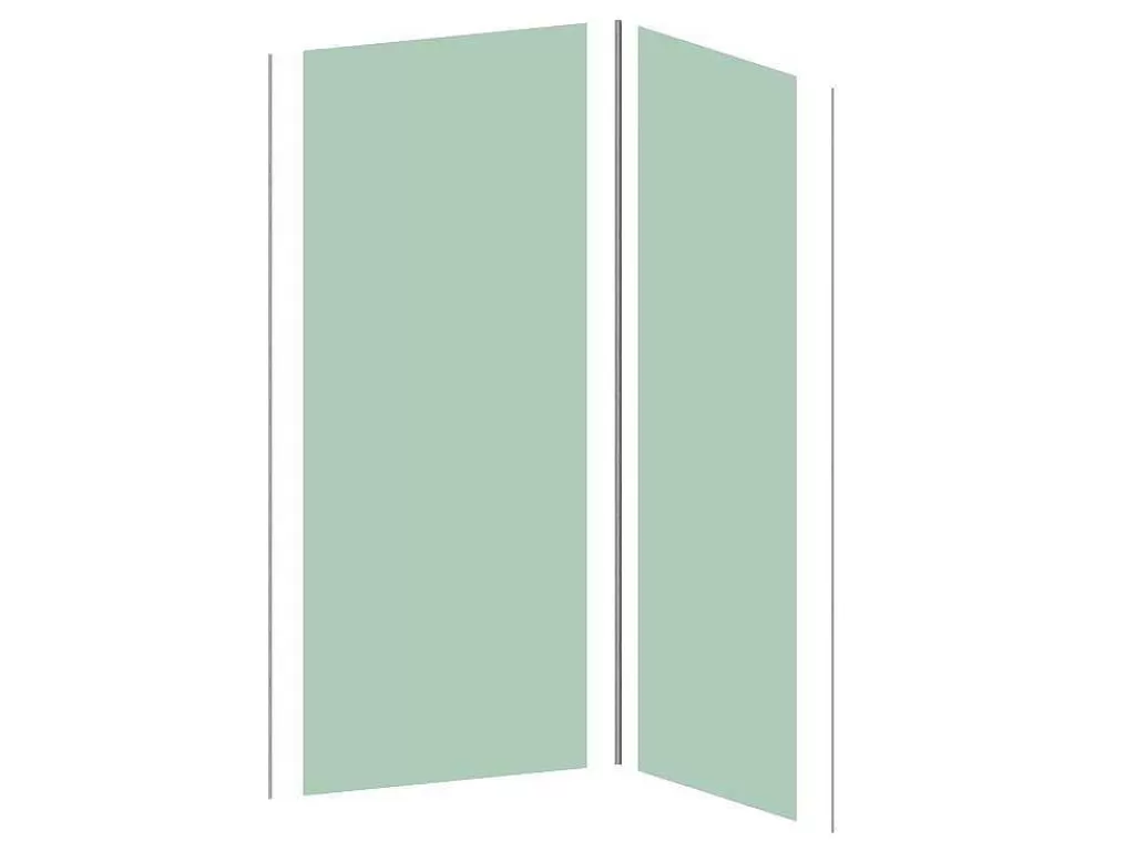 Painel De Parede Para Duche*Shower & Design Conjunto De 2 Paineis De Parede De Casa De Banho Com Perfis Incluidos De C. 90 X L. 120 X A. 210 Cm