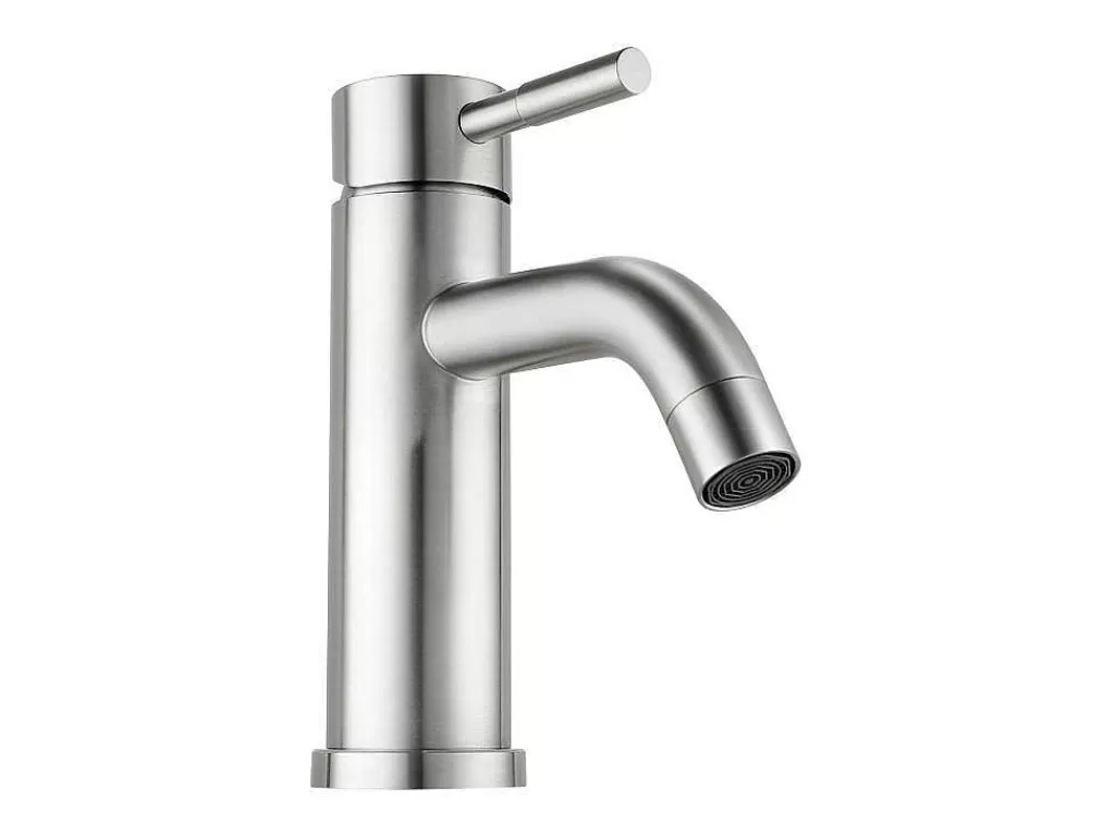 Torneira*Shower & Design Conjunto De 2 Torneiras Misturadoras Mecanicas Arredondadas Inox Cor Niquel Escovado A17 Cm - Salavan