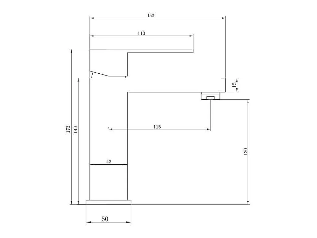 Torneira*Shower & Design Conjunto De 2 Torneiras Misturadoras Mecanicas Quadradas Inox Cor Niquel Esvocado A17,3 Cm - Canilas