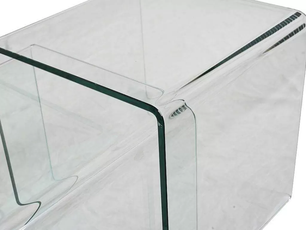 Mesa De Centro*Vente-unique Conjunto De 3 Mesas De Centro De Encaixar Minka - Vidro Temperado