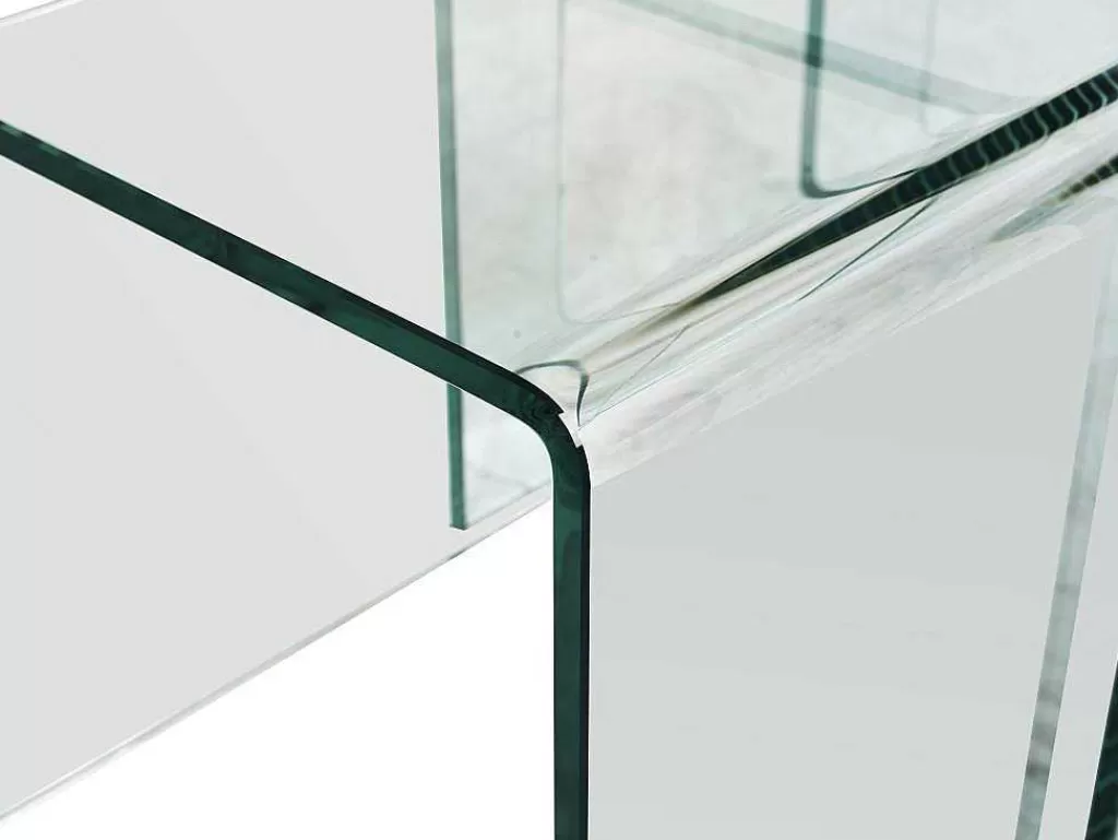 Mesa De Centro*Vente-unique Conjunto De 3 Mesas De Centro De Encaixar Minka - Vidro Temperado