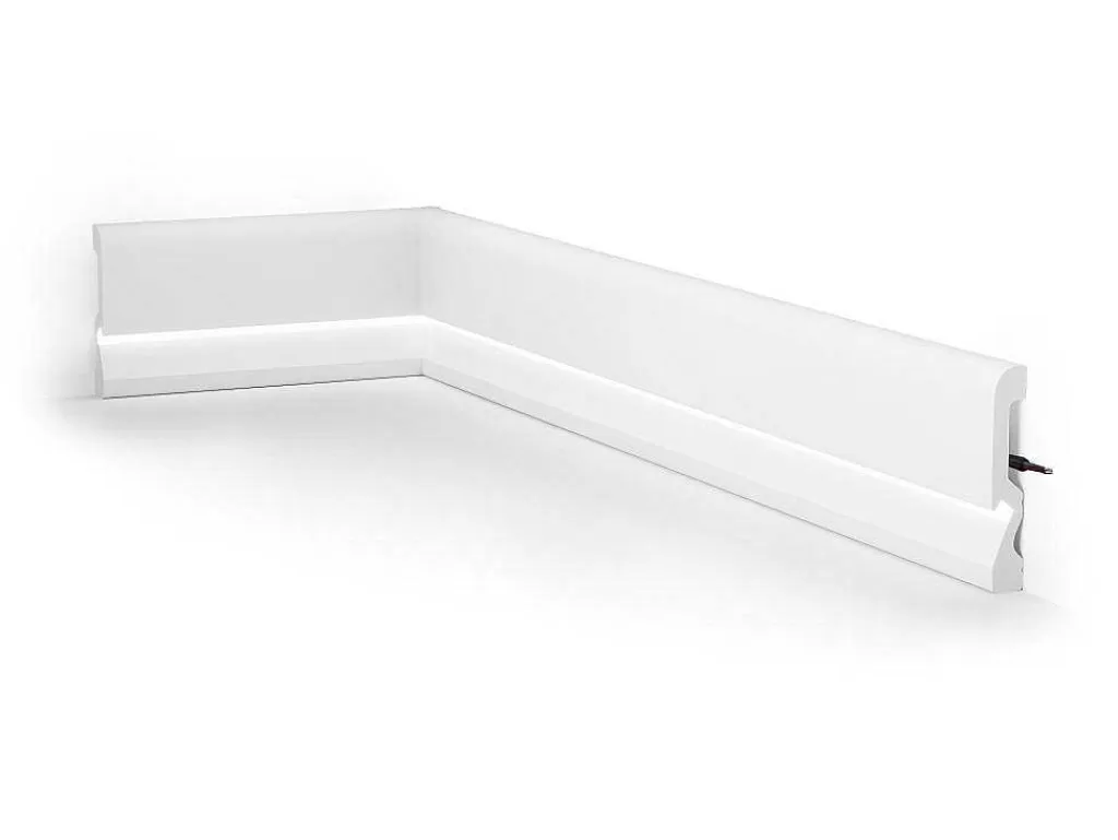 Rodape*Vente-unique Conjunto De 3 RodaPés Em Polistireno C290 X A10 Cm Branco - Coreo