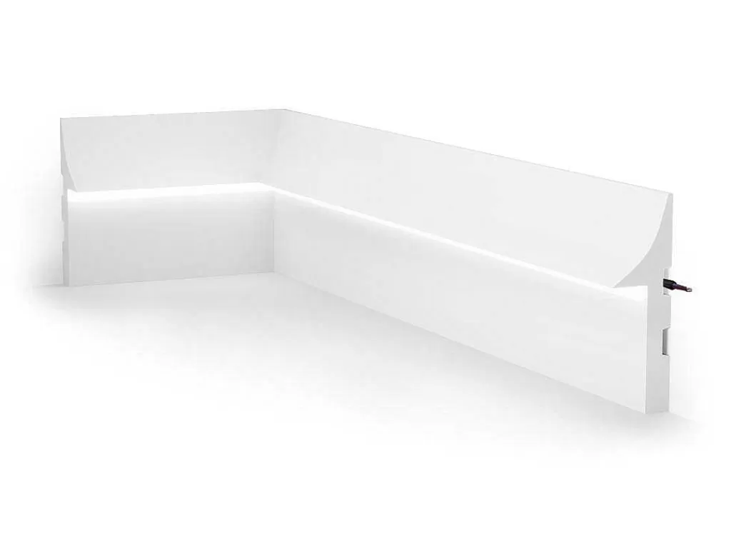 Rodape*Vente-unique Conjunto De 3 RodaPés Em Polistireno C290 X A15 Cm Branco - Radeno