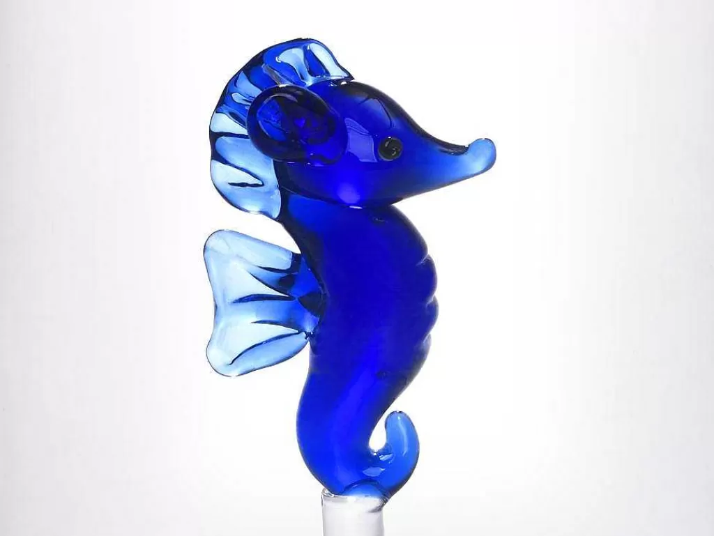 Louça E Utensílios De Cozinha*OZAIA Conjunto De 4 Copos Com Animais, Baleias E Cavalos-Marinhos, Transparente E Azul D.7,5 X A.9,5 Cm - Parasa