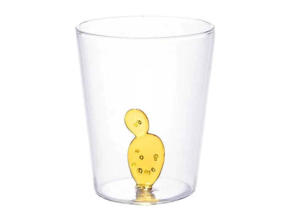 Louça E Utensílios De Cozinha*OZAIA Conjunto De 4 Copos Com Cactos Transparente E Verde D.8 X A.10 Cm - Puntia