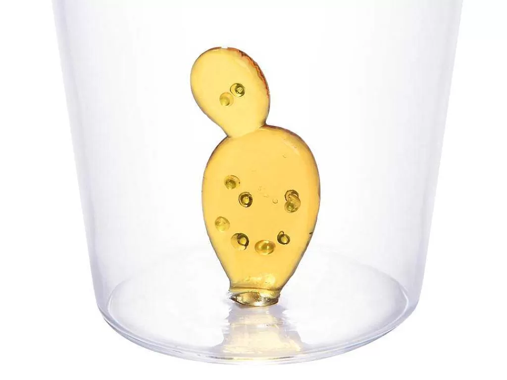Louça E Utensílios De Cozinha*OZAIA Conjunto De 4 Copos Com Cactos Transparente E Verde D.8 X A.10 Cm - Puntia