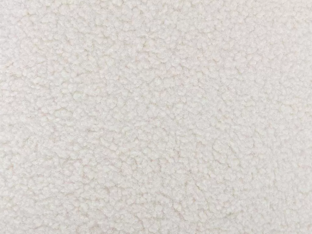 Cadeira*PASCAL MORABITO Conjunto De 6 Cadeiras Com Apoios De Bracos Tecido Boucle E Aco Inoxidavel Branco E Dourado - Peria De