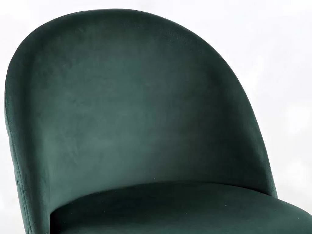 Promoções Sala*Vente-unique Conjunto De 6 Cadeiras Melbourne - Veludo E Metal Dourado - Verde