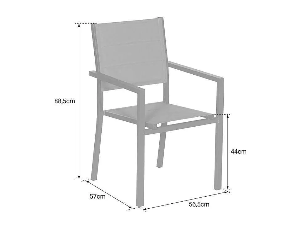Conjunto Mesa E Cadeiras De Jardim*Happy Garden Conjunto De 8 Cadeiras Estofadas Em Aluminio Branco - Têxtileno Cinzento